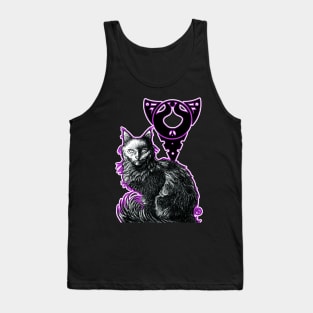 Magic Black Cat - Purple Outlined Version Tank Top